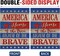 4th of July America Decorative Garden Flag, Patriotic Home of the Free Because of The Brave Yard Outside Decorations, Vintage American USA Burlap Outdoor Small Decor Double Sided 12 x 18